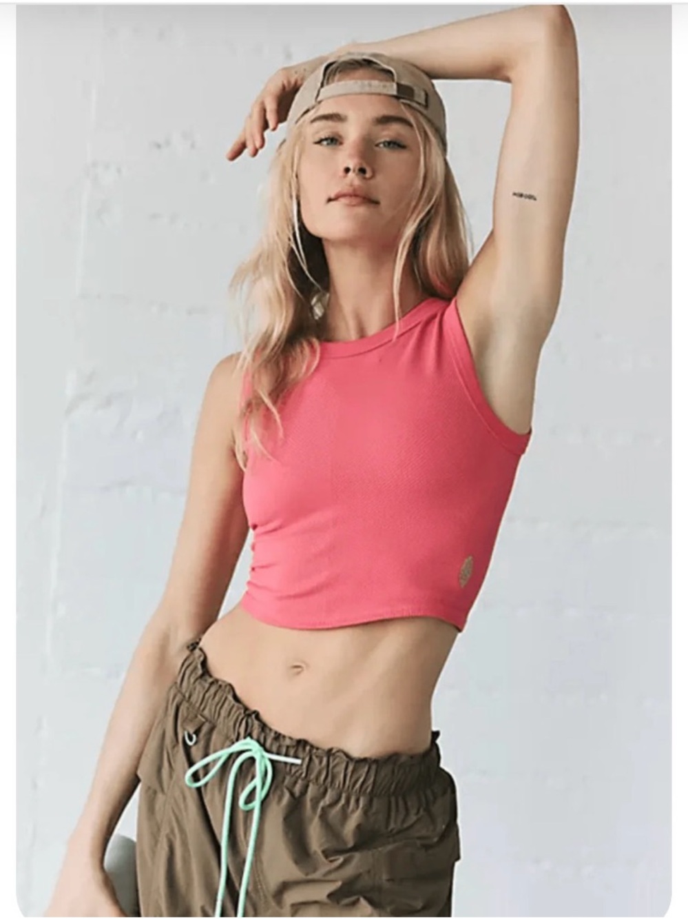 NWT Free People Movement: Free Throw Muscle Tank in Hibiscus Size M/L